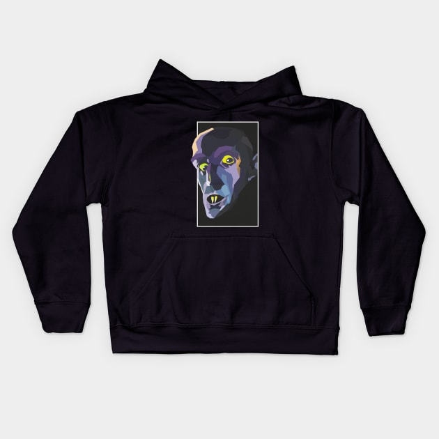 Nosferatu ART Count Orlok Kids Hoodie by RobyL